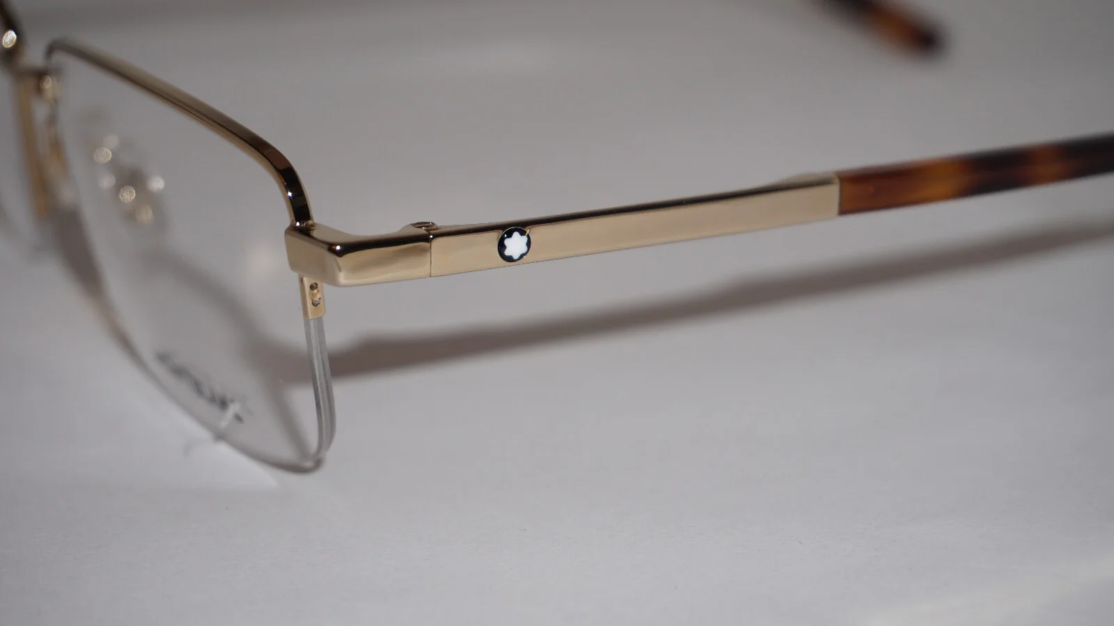 Montblanc New Eyeglasses Palladium Gold Half Rim MB0020O 006 58 17 150 4