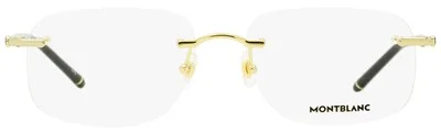 Montblanc Rimless Eyeglasses MB0071O 003 Gold/Black 58mm 0071 2