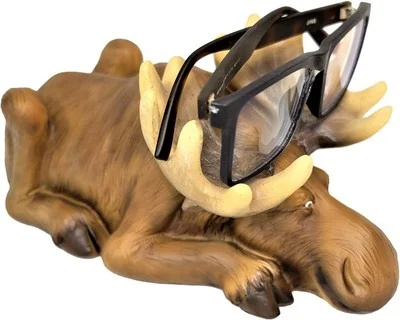 Moose Eye Glasses Display Stand Business Card Holder Keeper Cabin Lodge Office
