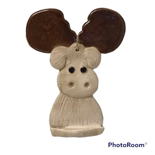 Moose Whimsical Pottery Ornament/ Eye Glass Holder/ Toothbrush Holder