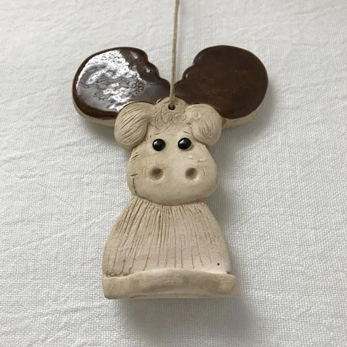 Moose Whimsical Pottery Ornament/ Eye Glass Holder/ Toothbrush Holder 3