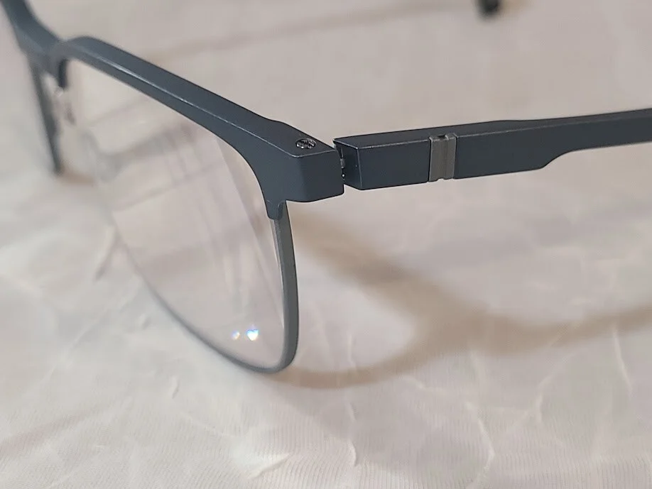 MOREL Blue Eyeglasses Frames Blue Gunmetal 53-19-140 with CASE Made in FRANCE 2