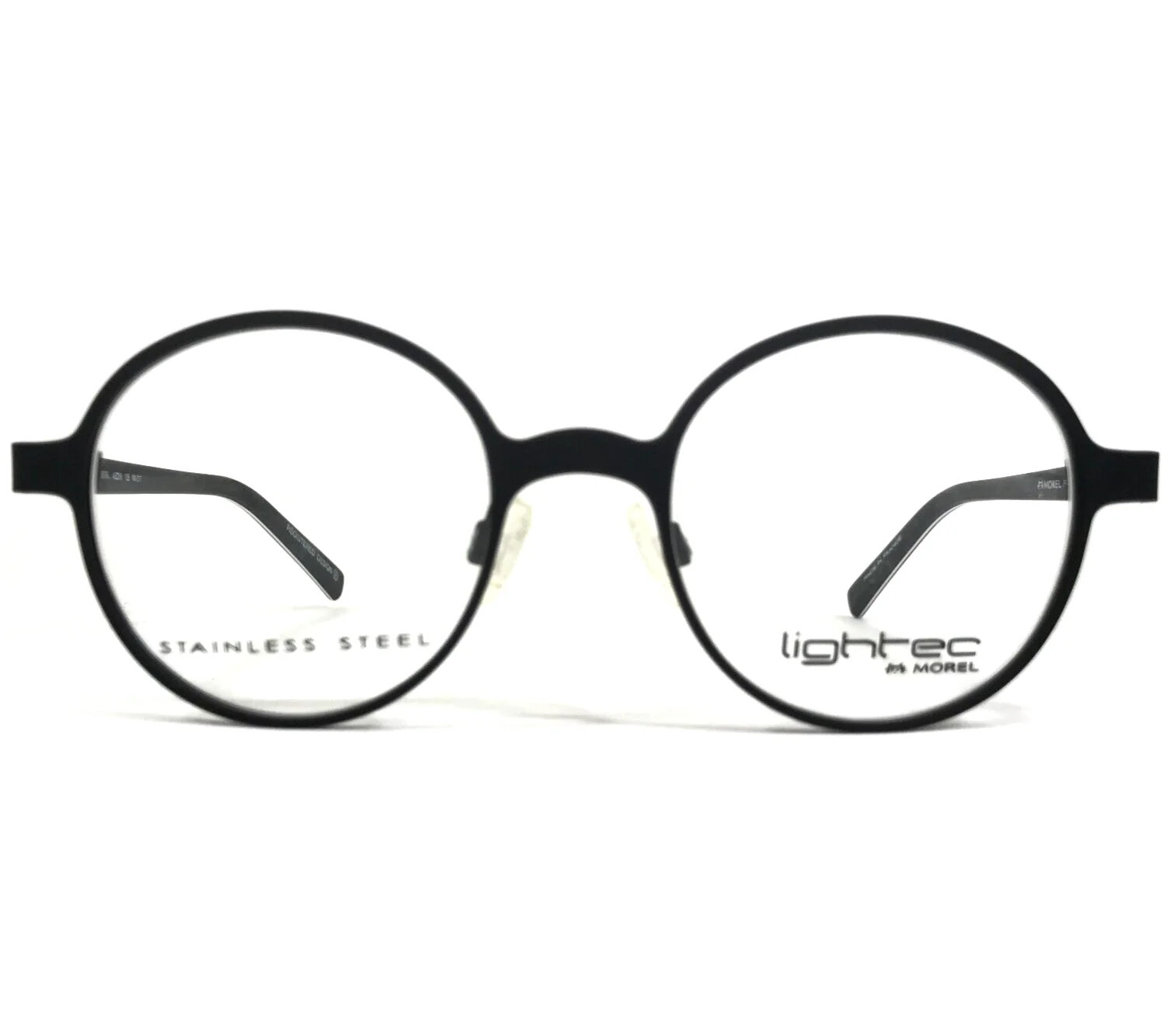 Morel Eyeglasses Frames LIGHTEC 8099L NN 011 Black Round Full Rim 45-18-135