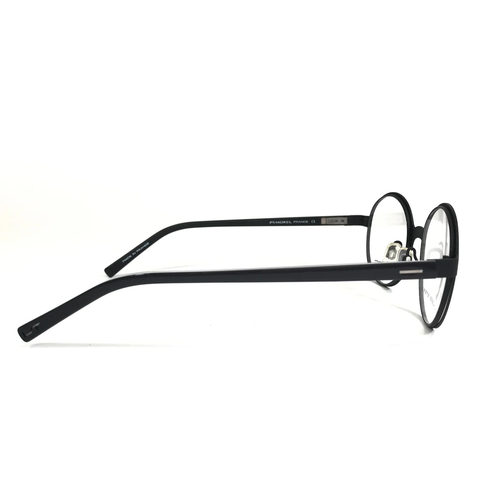 Morel Eyeglasses Frames LIGHTEC 8099L NN 011 Black Round Full Rim 45-18-135 3