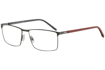 Morel Eyeglasses Lightec 8244L 8244/L GR022 Dark Grey/Red Optical Frame 56mm