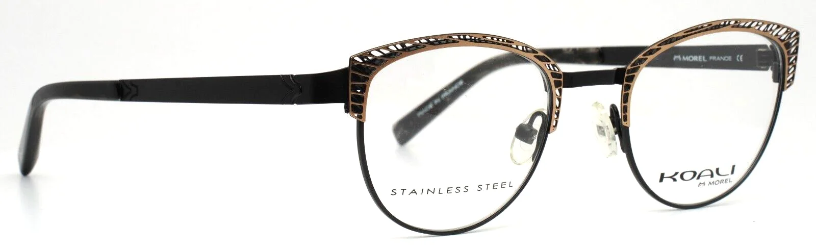 MOREL KOALI 20001K DN03 Gold Black Womens Petite Round Eyeglasses 45-20-135 3