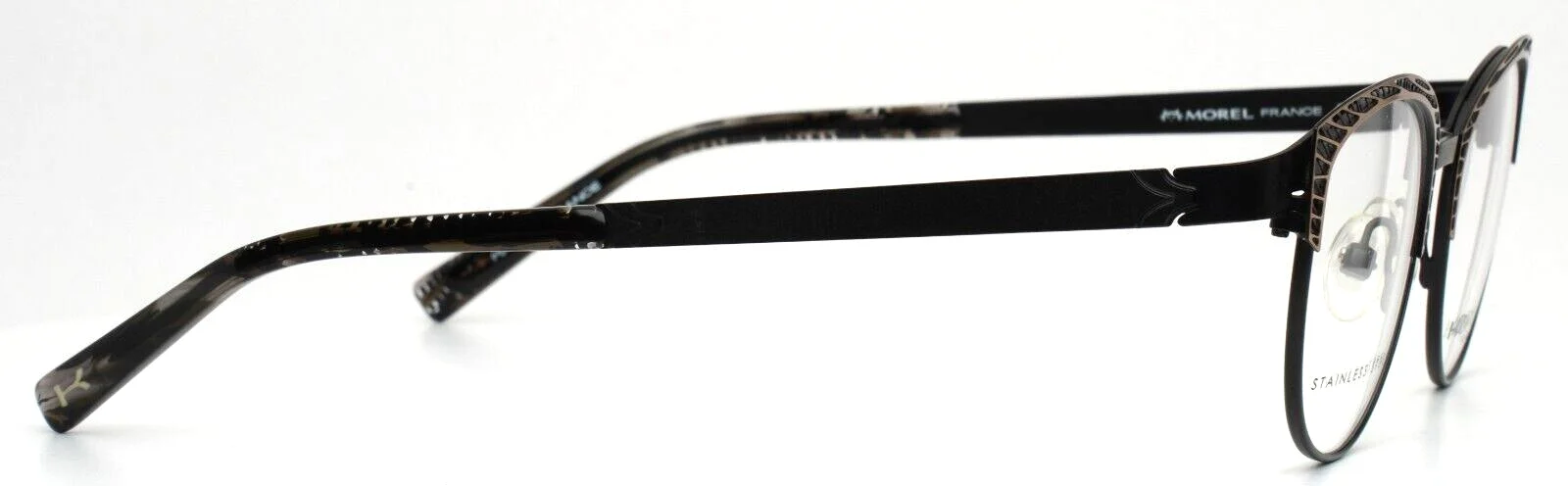 MOREL KOALI 20001K DN03 Gold Black Womens Petite Round Eyeglasses 45-20-135 4