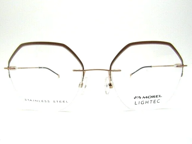Morel Lightec 30217L Gold 51 x 17 140 mm Drill Mount Rimless Eyeglass Frame