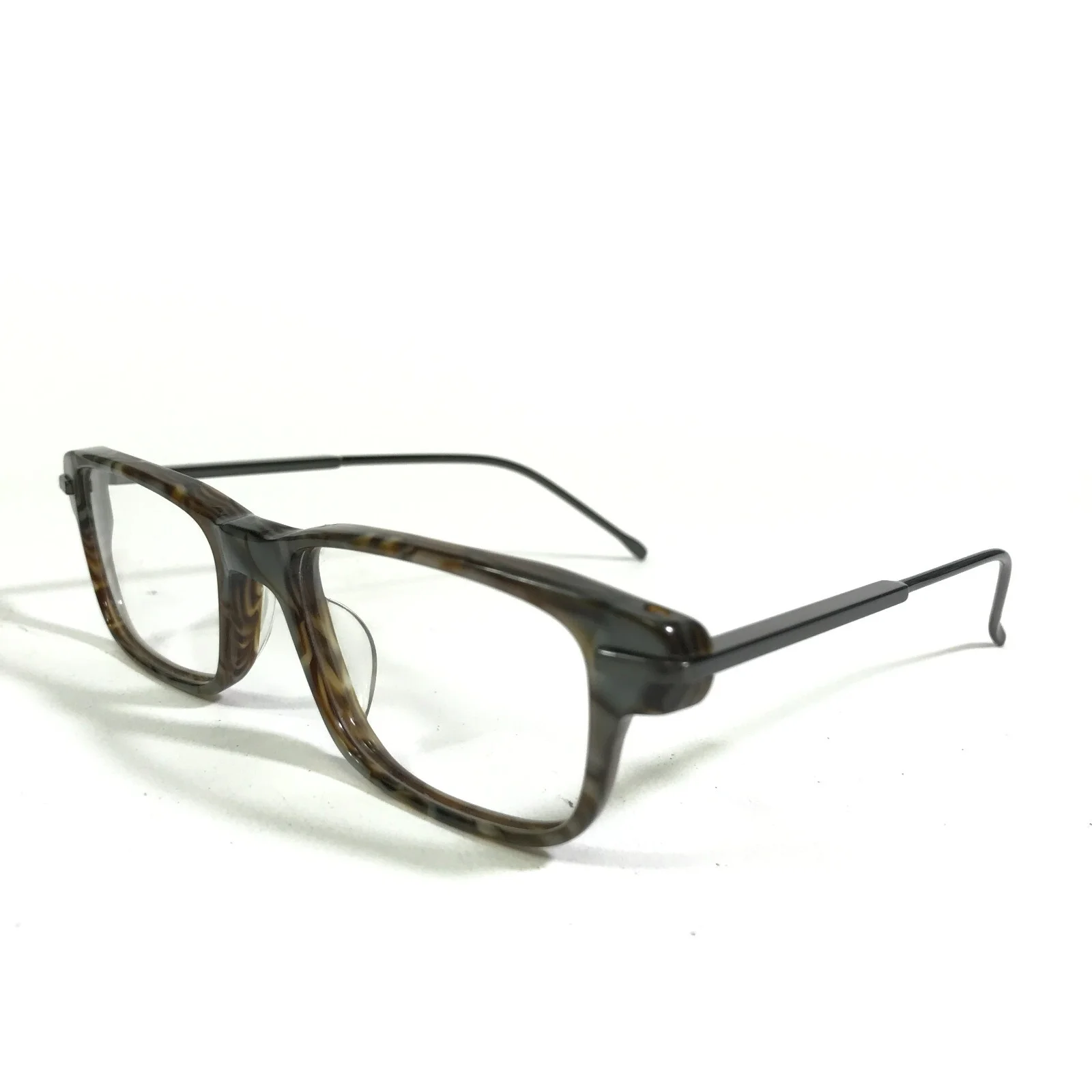 Morgenthal Frederics 842 EMPIRE Eyeglasses Frames Brown Grey Square 50-18-145 4