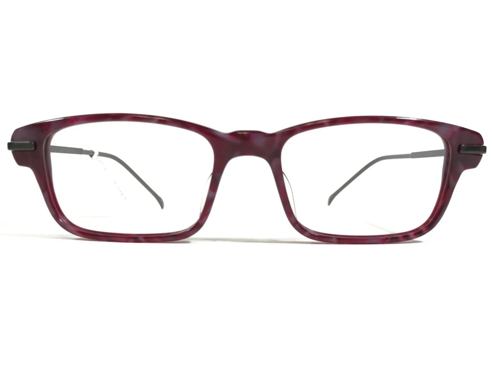 Morgenthal Frederics Eyeglasses Frames 843 EMPIRE Grey Red Rectangular 50-18-145