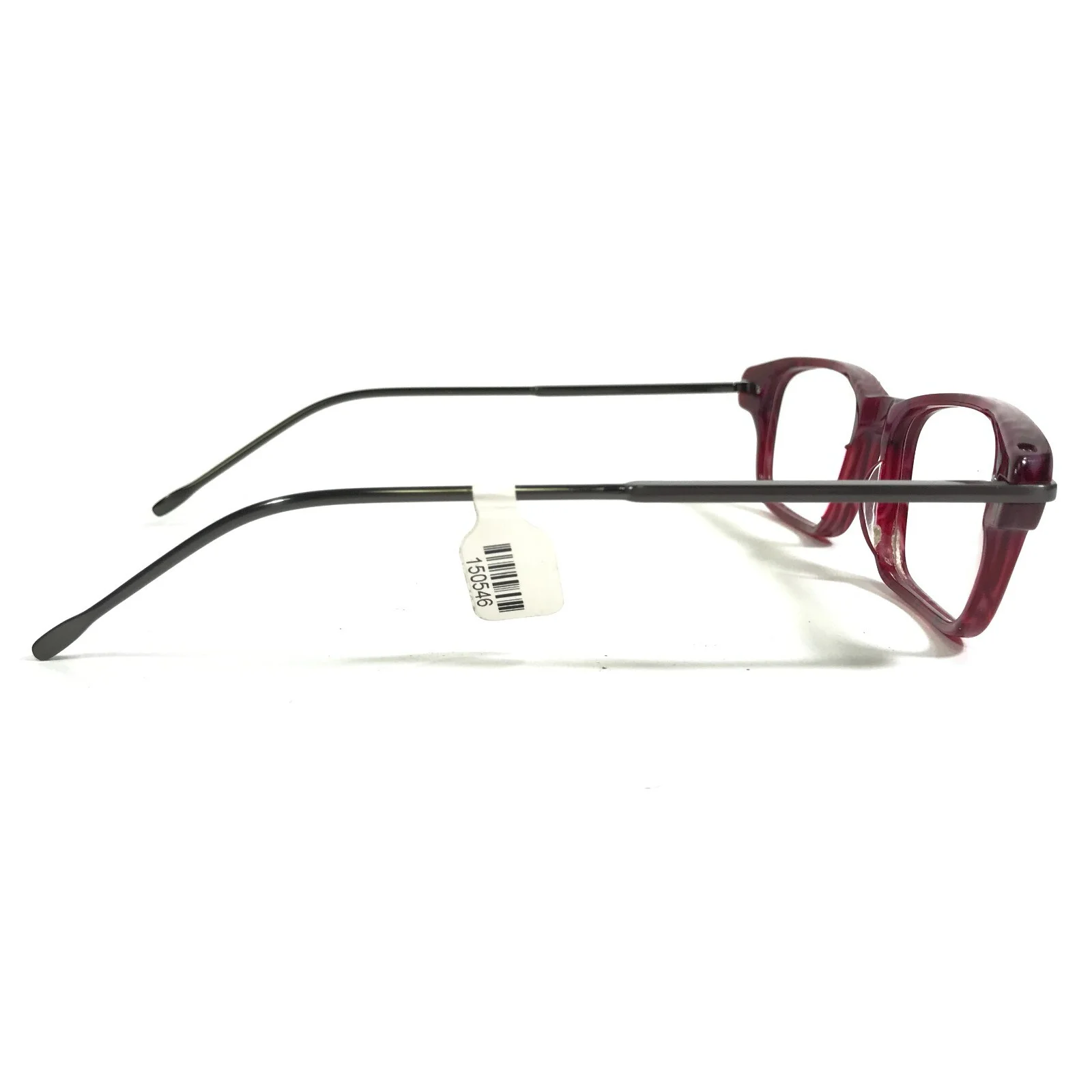 Morgenthal Frederics Eyeglasses Frames 843 EMPIRE Grey Red Rectangular 50-18-145 3