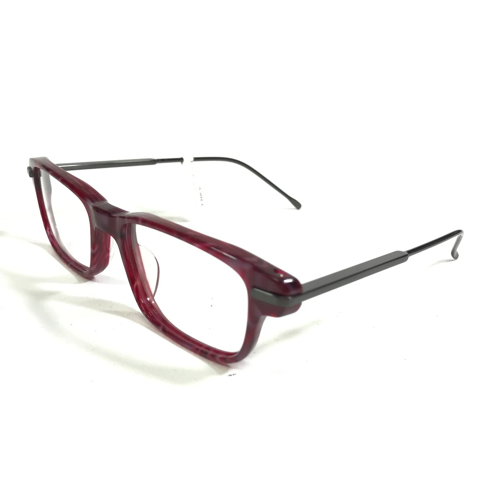 Morgenthal Frederics Eyeglasses Frames 843 EMPIRE Grey Red Rectangular 50-18-145 4