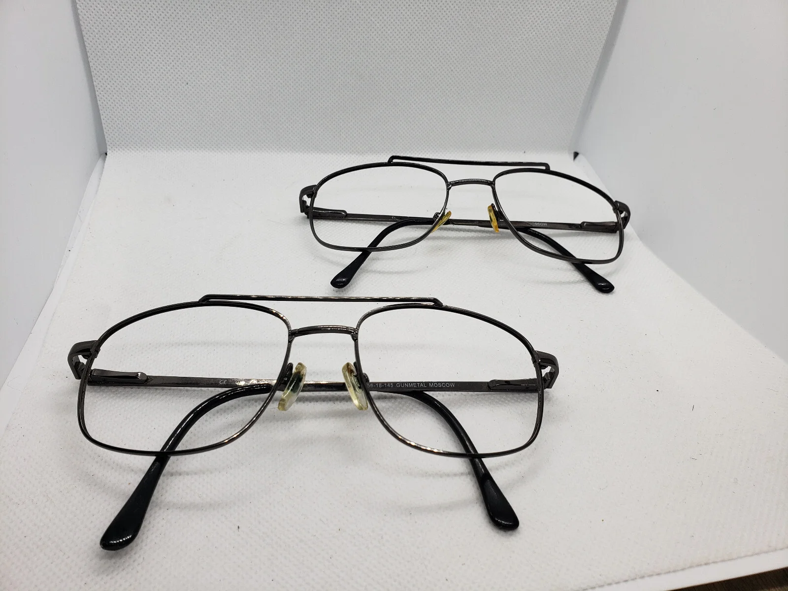 Moscow Gunmetal Aviator Eyeglasses Frames 2 pairs