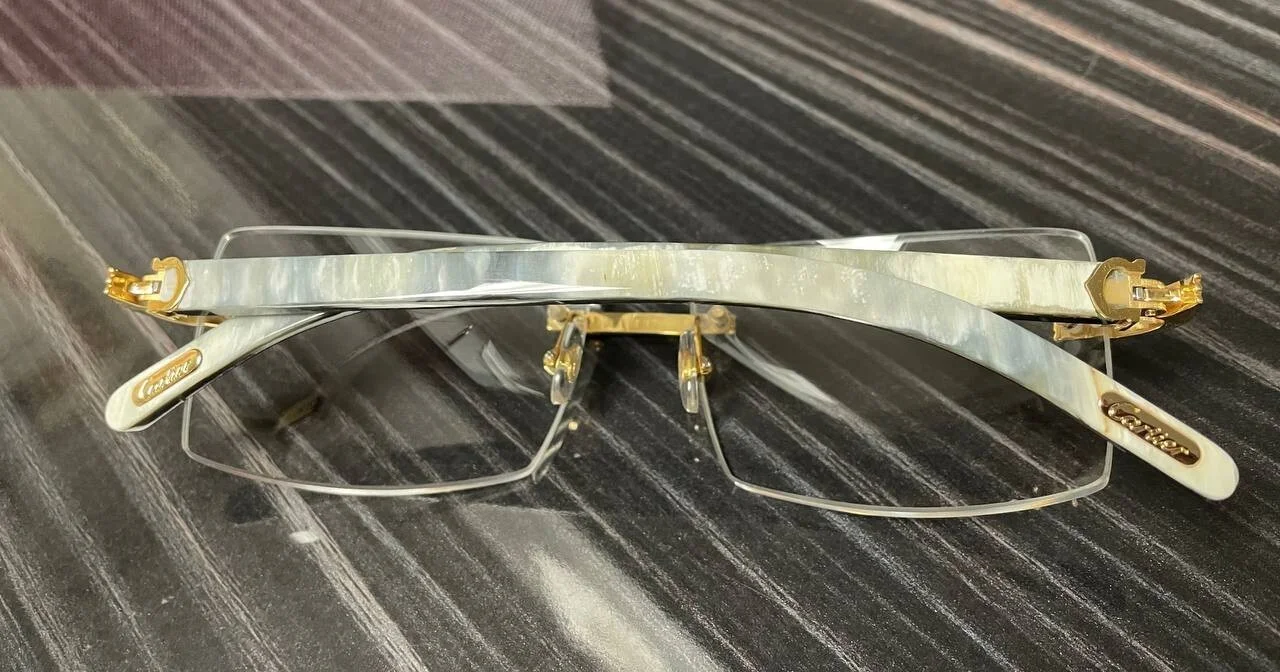 MSRP $2100 Authentic Cartier Eyeglasses CT0286O 003 Buffalo Sunglasses Buffs 2