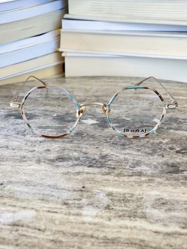Multicolor Hexagon Retro Eyeglasses Eyewear Women Frame Optical Glasses Japan