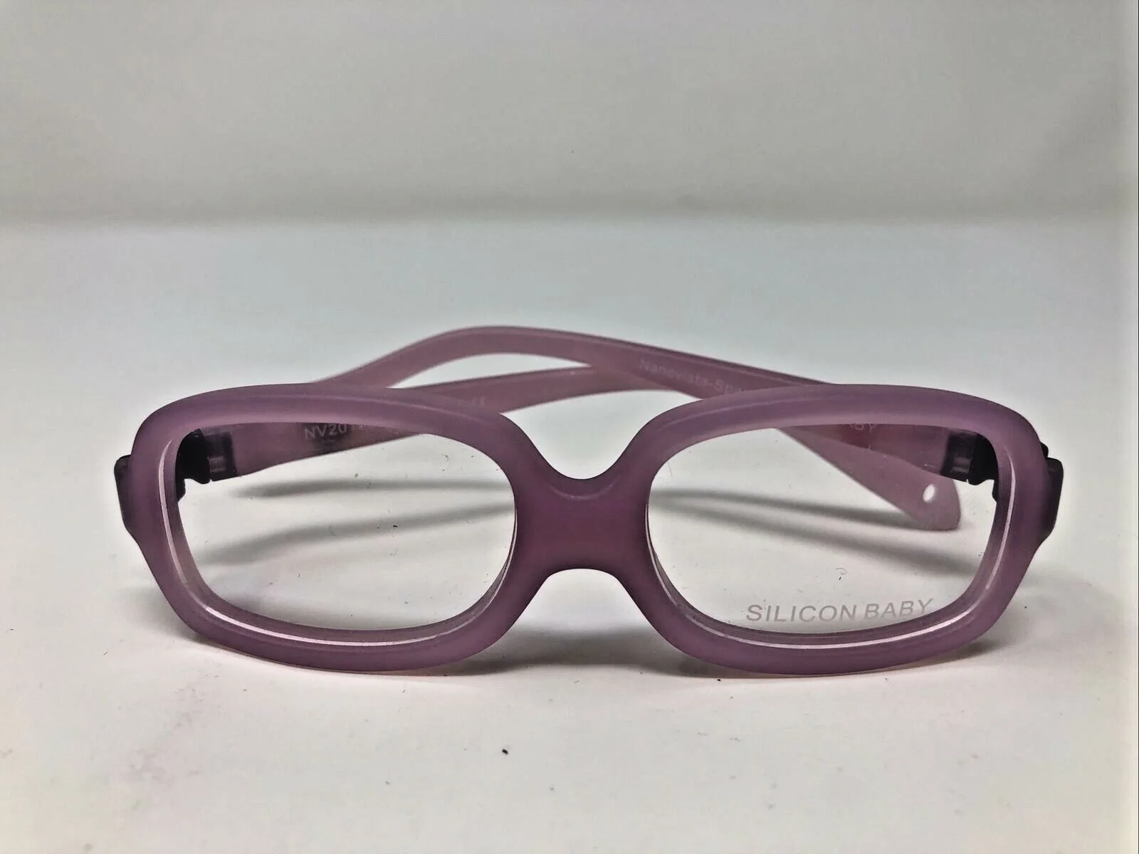 NANO Eyeglasses Frames NV201038 SILICON BABY 38-13-122 Pink Full Rim E124 1