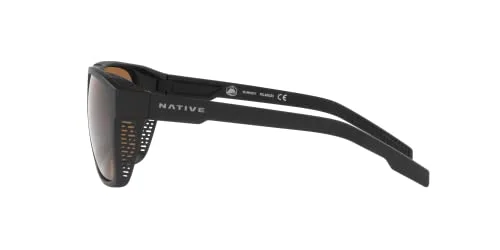 Native Man Sunglasses Matte Black Frame, Brown Lenses, 57MM 2