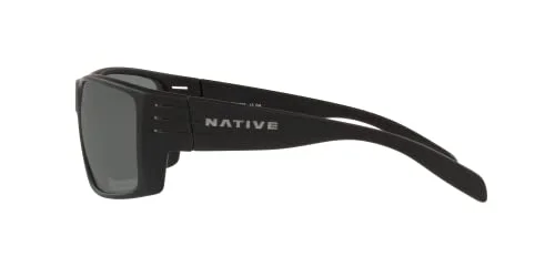 Native Man Sunglasses Matte Black Frame, Grey Lenses, 64MM 2