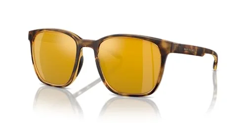 Native Unisex Sunglasses Matte Tortoise Frame, Bronze Reflex Polarized Lenses, 54MM