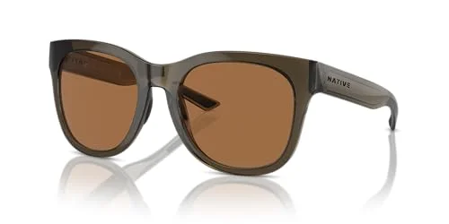 Native Woman Sunglasses Smokey Quartz Frame, Brown Lenses, 55MM