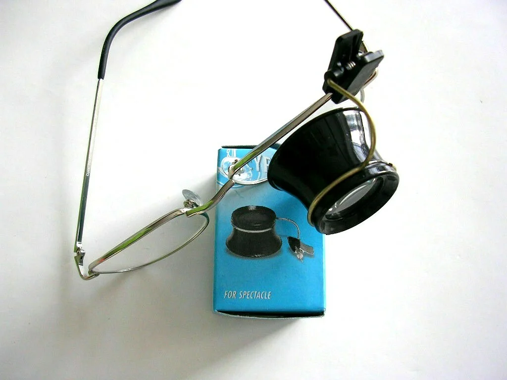 NATO Clip-On Eye glass Loupe Spectacle Jewelry 5x Magnifier watch repair USA 2