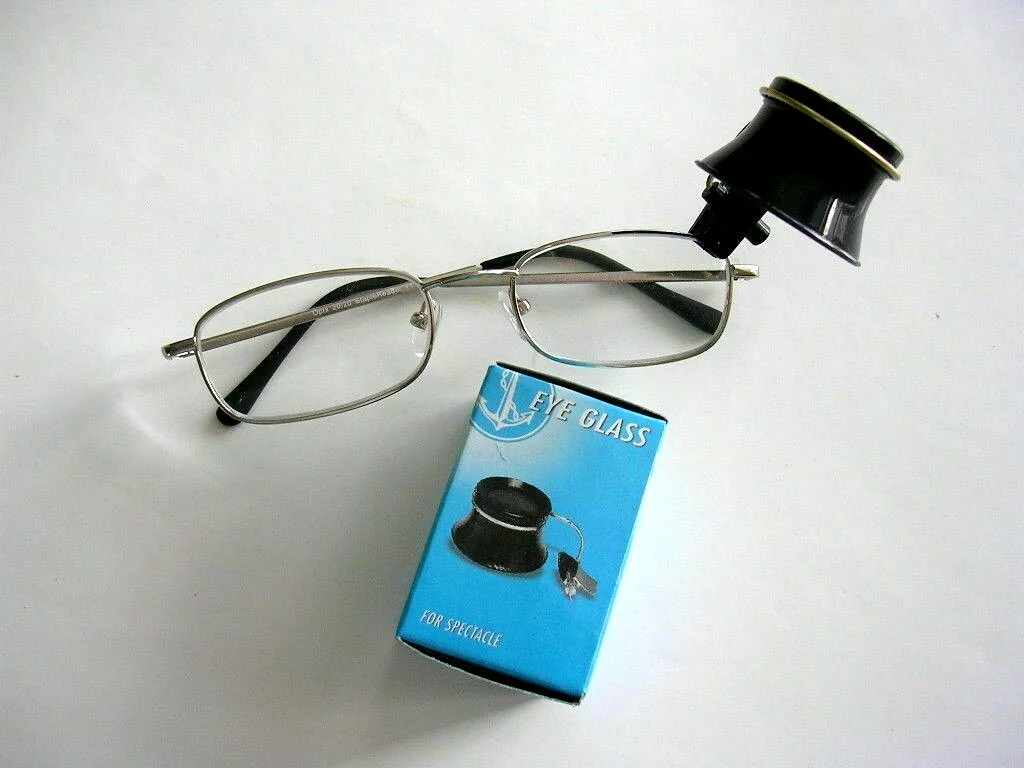 NATO Clip-On Eye glass Loupe Spectacle Jewelry 5x Magnifier watch repair USA 4