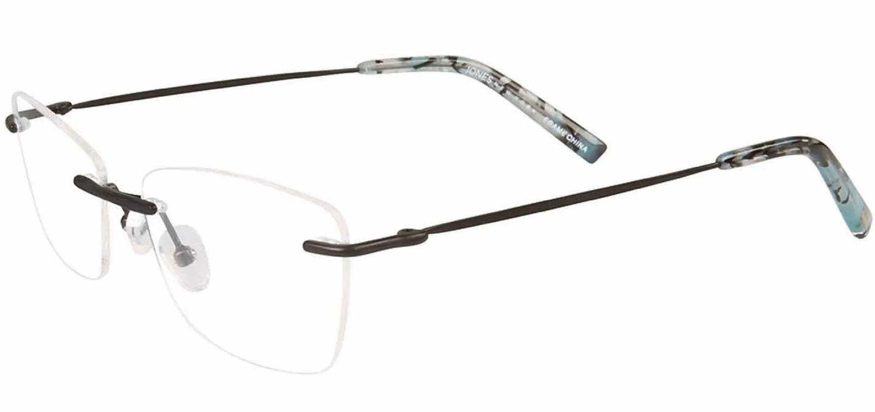 NATURALLY RIMLESS EYEGLASSES RIMLESS FRAME IS SUPPORTED BY GUNMETAL TEMPLES 1