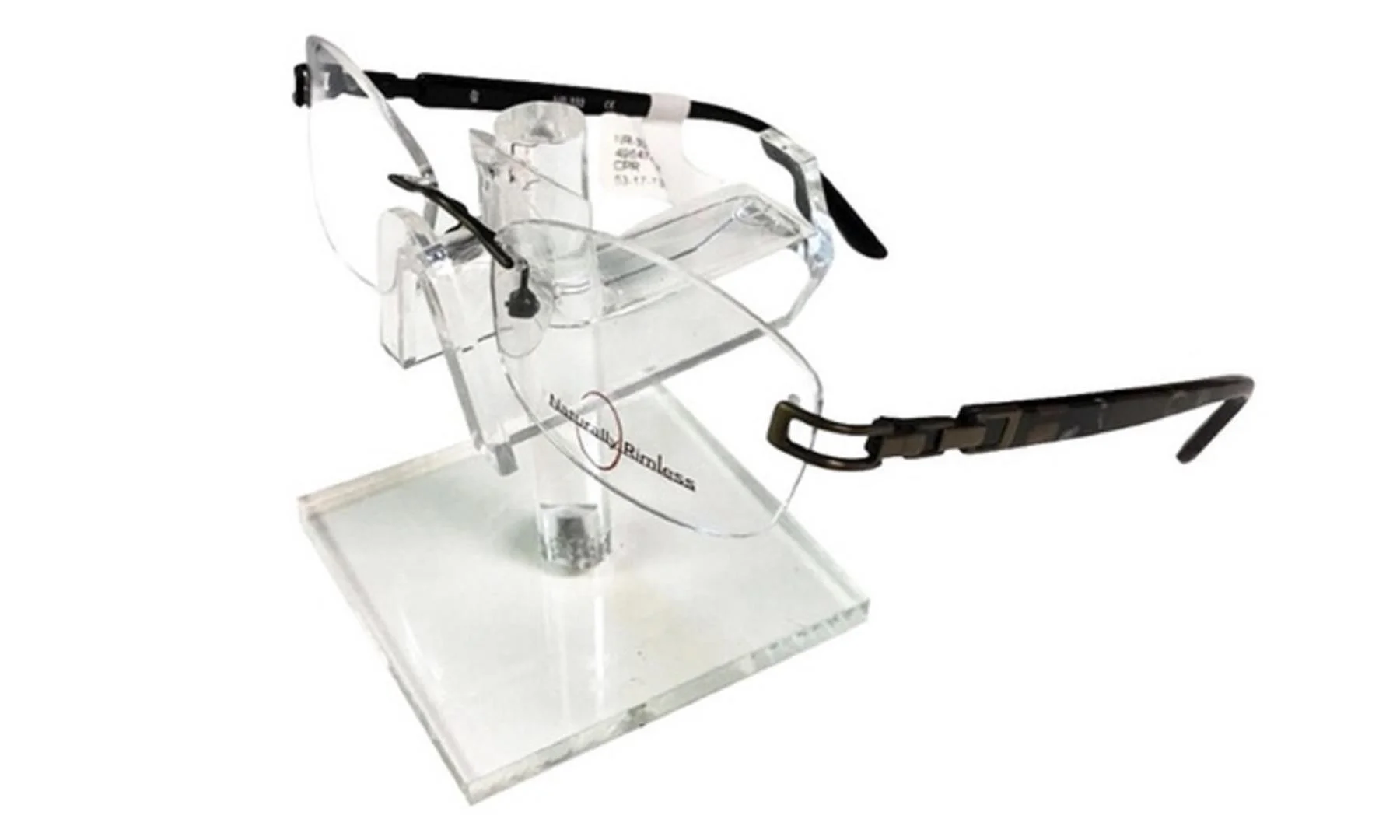 NATURALLY RIMLESS EYEGLASSES RIMLESS FRAME IS SUPPORTED BY GUNMETAL TEMPLES 2