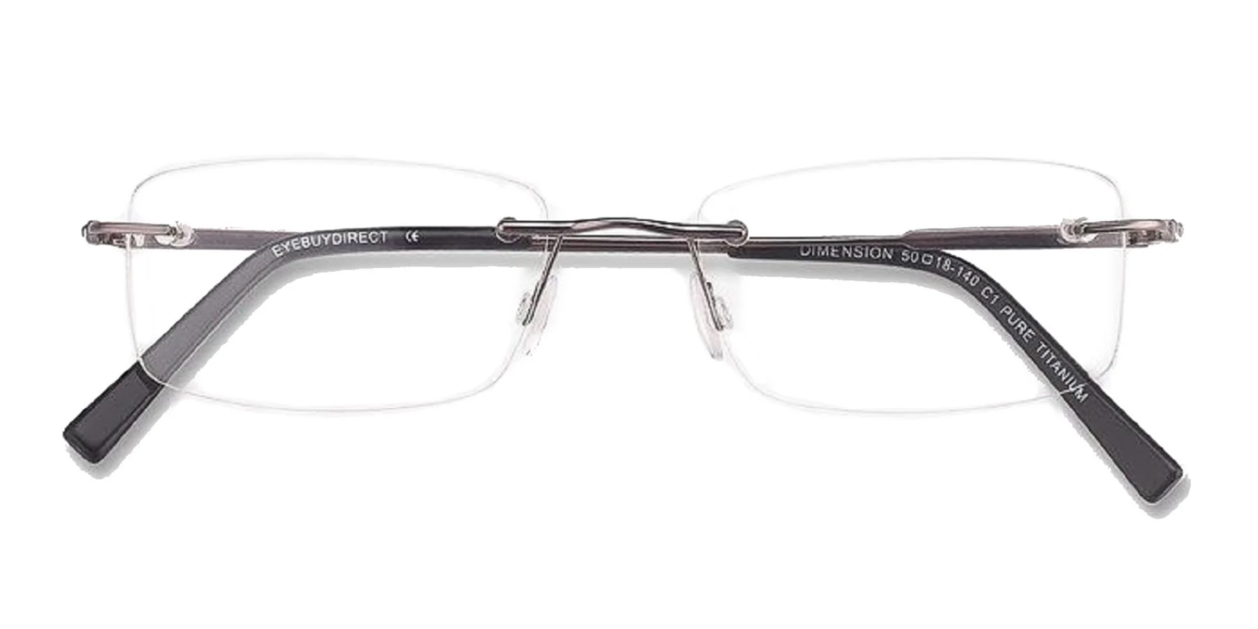 NATURALLY RIMLESS EYEGLASSES RIMLESS FRAME IS SUPPORTED BY GUNMETAL TEMPLES 3