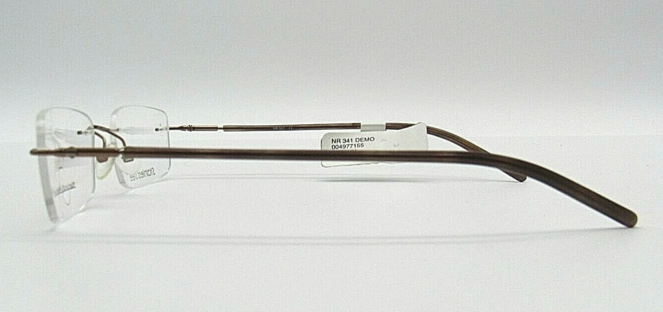 NATURALLY RIMLESS NR341 BRN BROWN WOMENS EYEGLASSES RX FRAMES 53-20-135 2