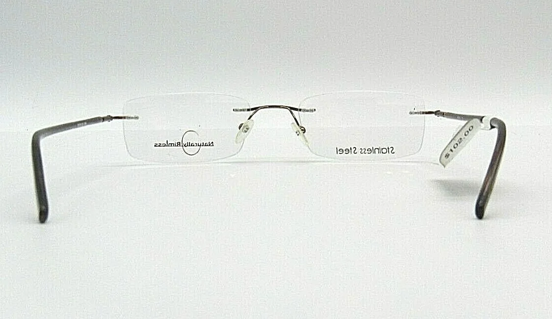 NATURALLY RIMLESS NR341 BRN BROWN WOMENS EYEGLASSES RX FRAMES 53-20-135 3