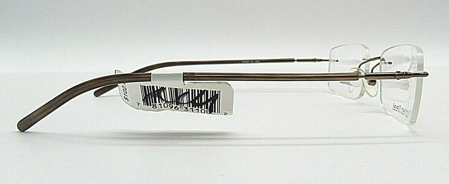 NATURALLY RIMLESS NR341 BRN BROWN WOMENS EYEGLASSES RX FRAMES 53-20-135 4