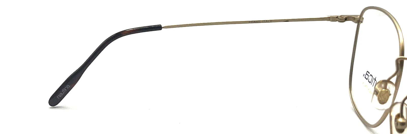 Nautica J18 052 Thin Gold Metal Square Eyeglasses Frames Italy 50-18 145 New 4