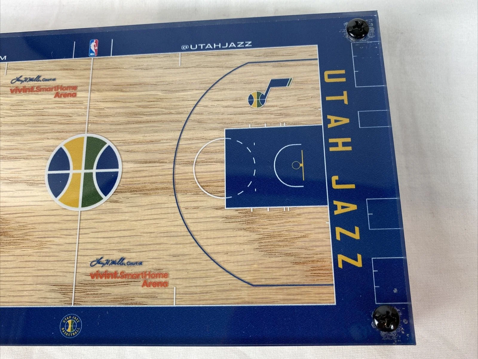 NBA Utah Jazz mini glass court vivint smart home arena 8.5 x 4.5 inches 2