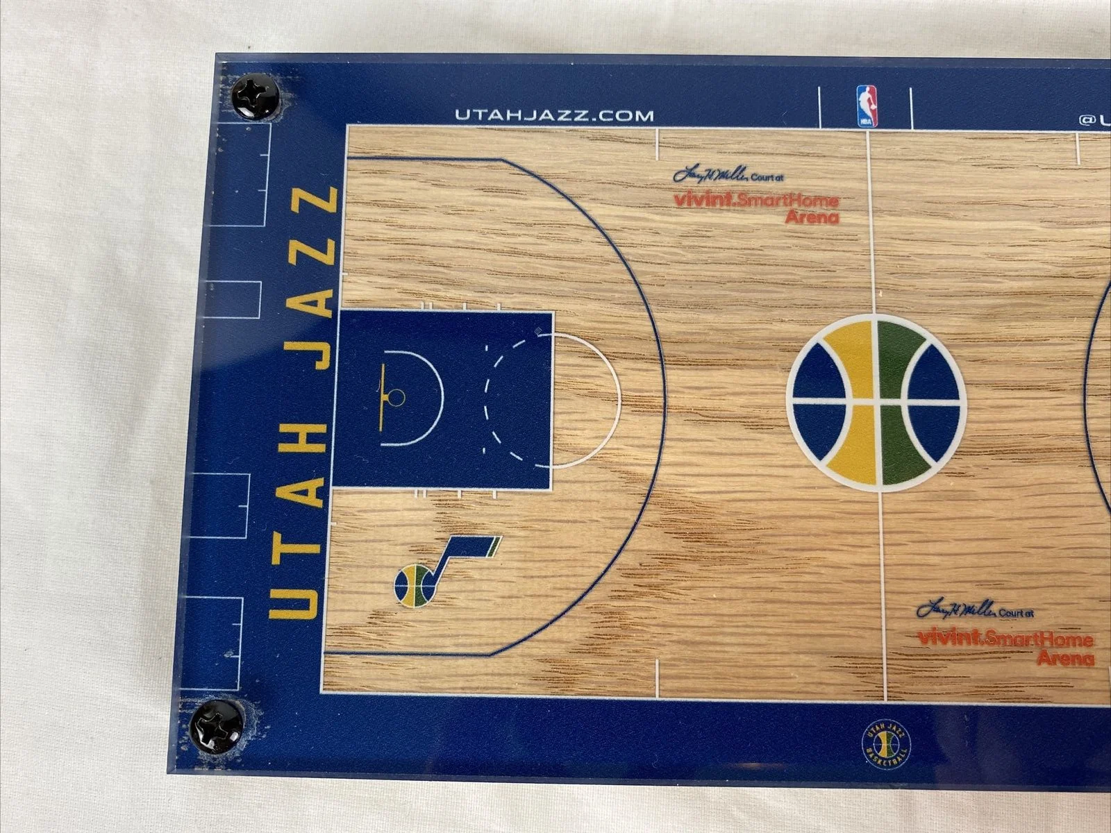 NBA Utah Jazz mini glass court vivint smart home arena 8.5 x 4.5 inches 3