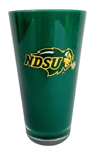 NDSU North Dakota State University Bison Fargo NCAA Green And Gold Glass Cup