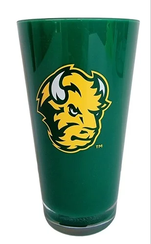 NDSU North Dakota State University Bison Fargo NCAA Green And Gold Glass Cup 2