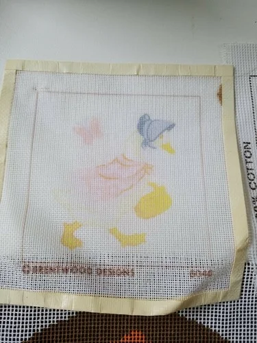 Needlepoint CANVAS ONLY UNSTARTED Stitch & Zip Pouches Floral Butterfly Flowers 3