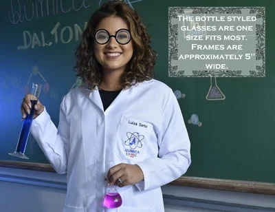 Nerd Glasses Round Bubbles Glasses Bug Eyes Specs Coke Bottle Costume Goggles 2