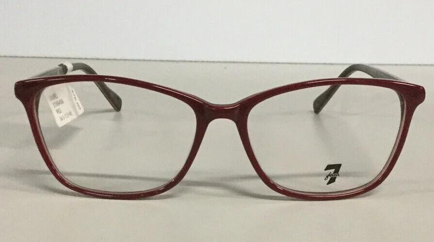 NEW! 7 For All Mankind Red Eyeglass Frames 54.5-15-145