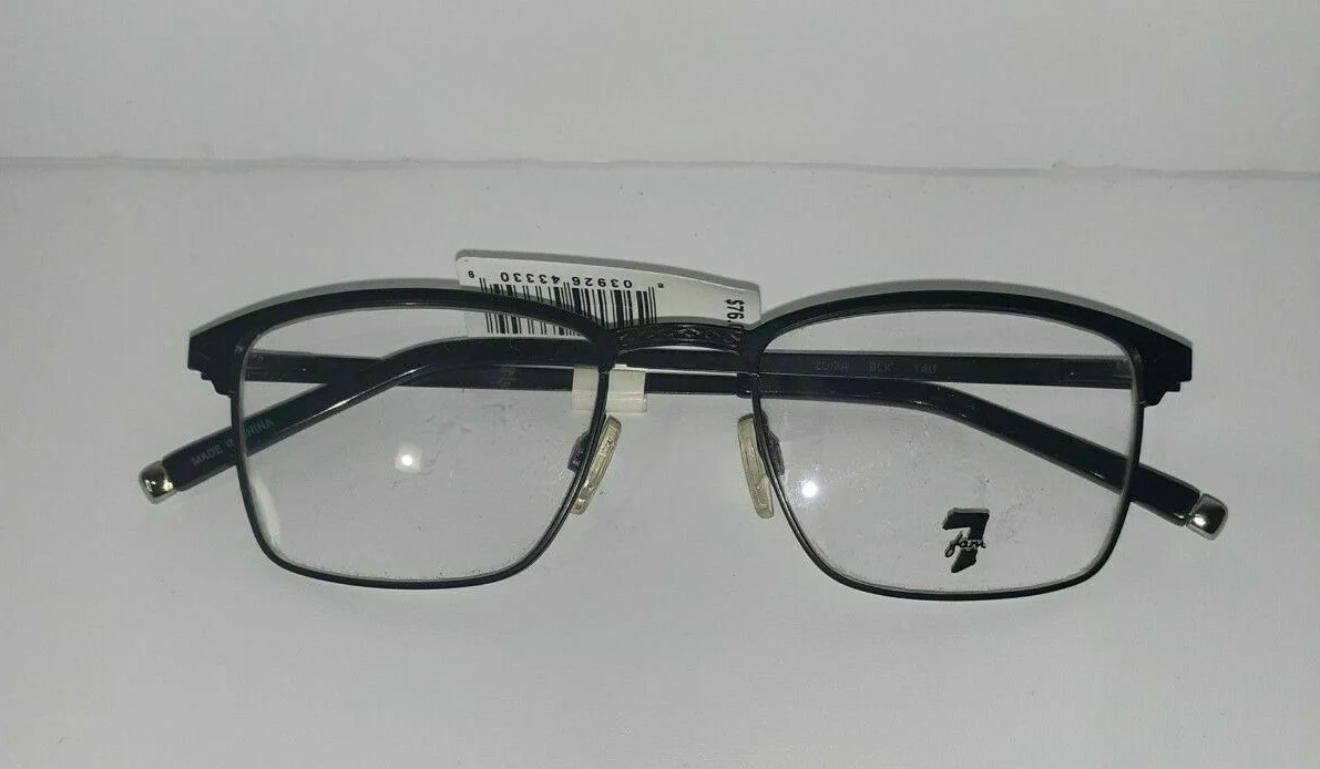 NEW 7 Seven for all Mankind BLACK EYEGLASSES 50-20-140