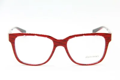 NEW ALAIN MIKLI A 03034 B0WB RED EYEGLASSES AUTHENTIC RX A03034 53-17 2