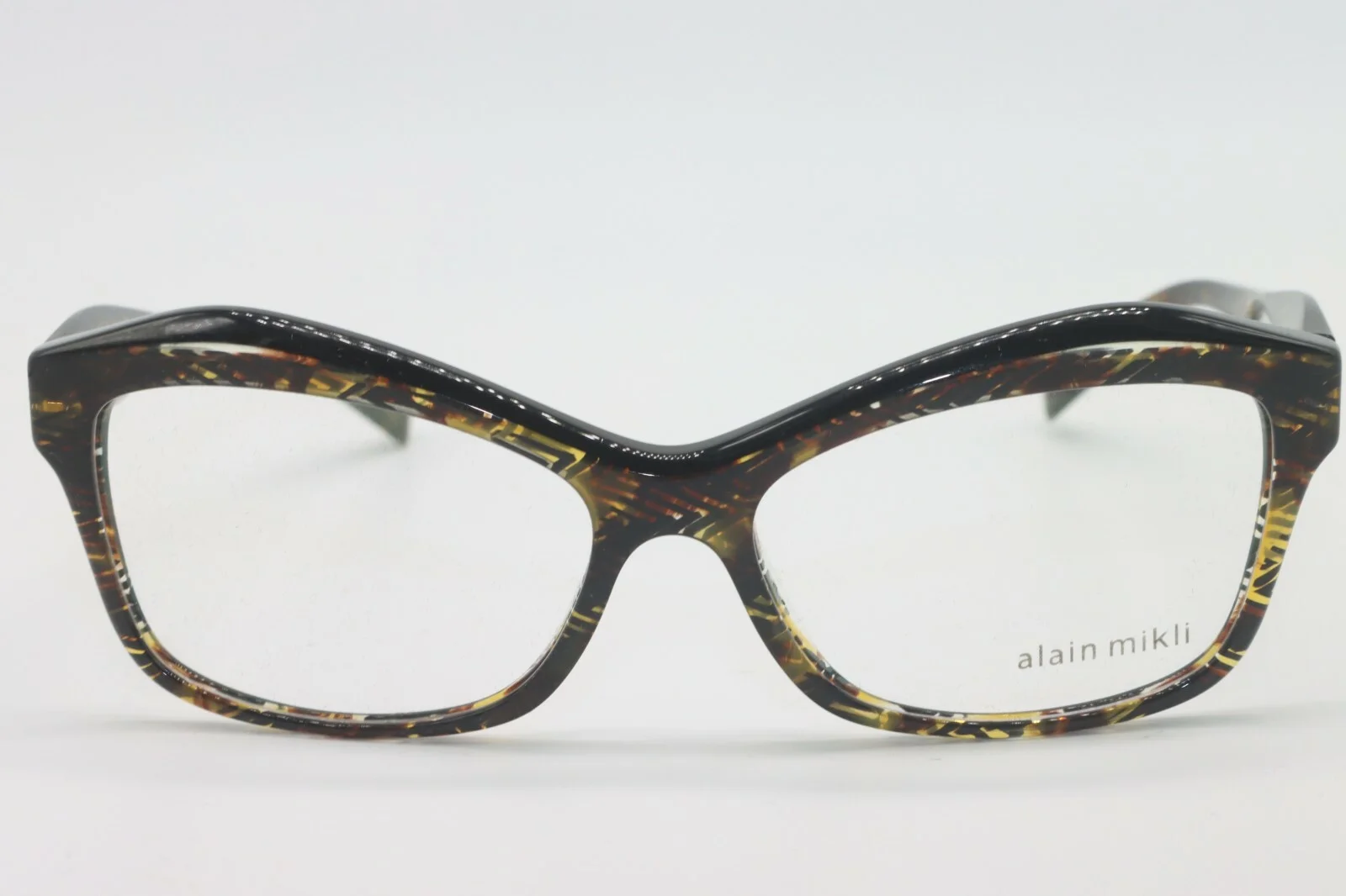 NEW ALAIN MIKLI A03042 E013 BLACK BROWN AUTHENTIC FRAME EYEGLASSES A03042 54-15 2
