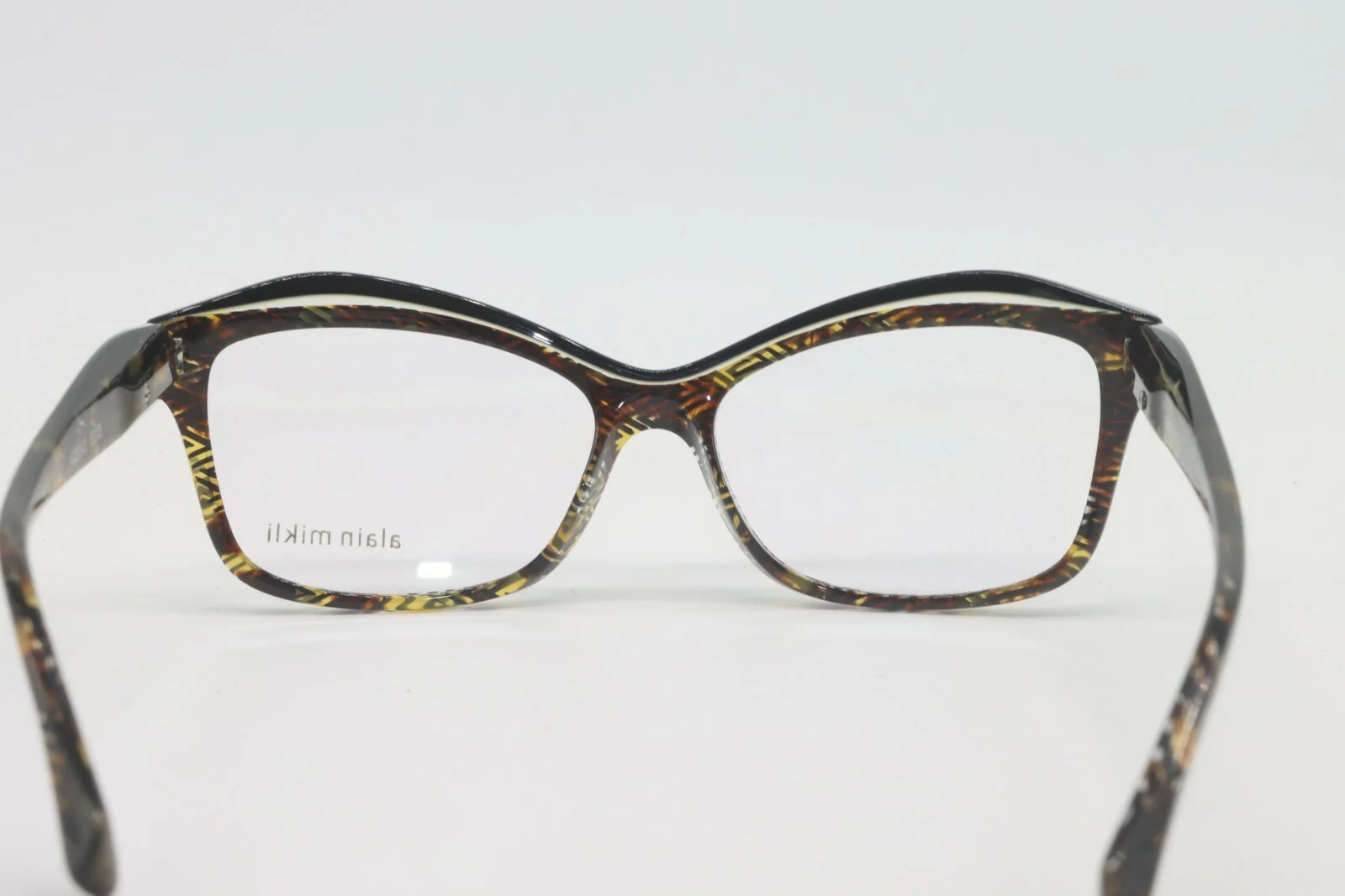 NEW ALAIN MIKLI A03042 E013 BLACK BROWN AUTHENTIC FRAME EYEGLASSES A03042 54-15 4