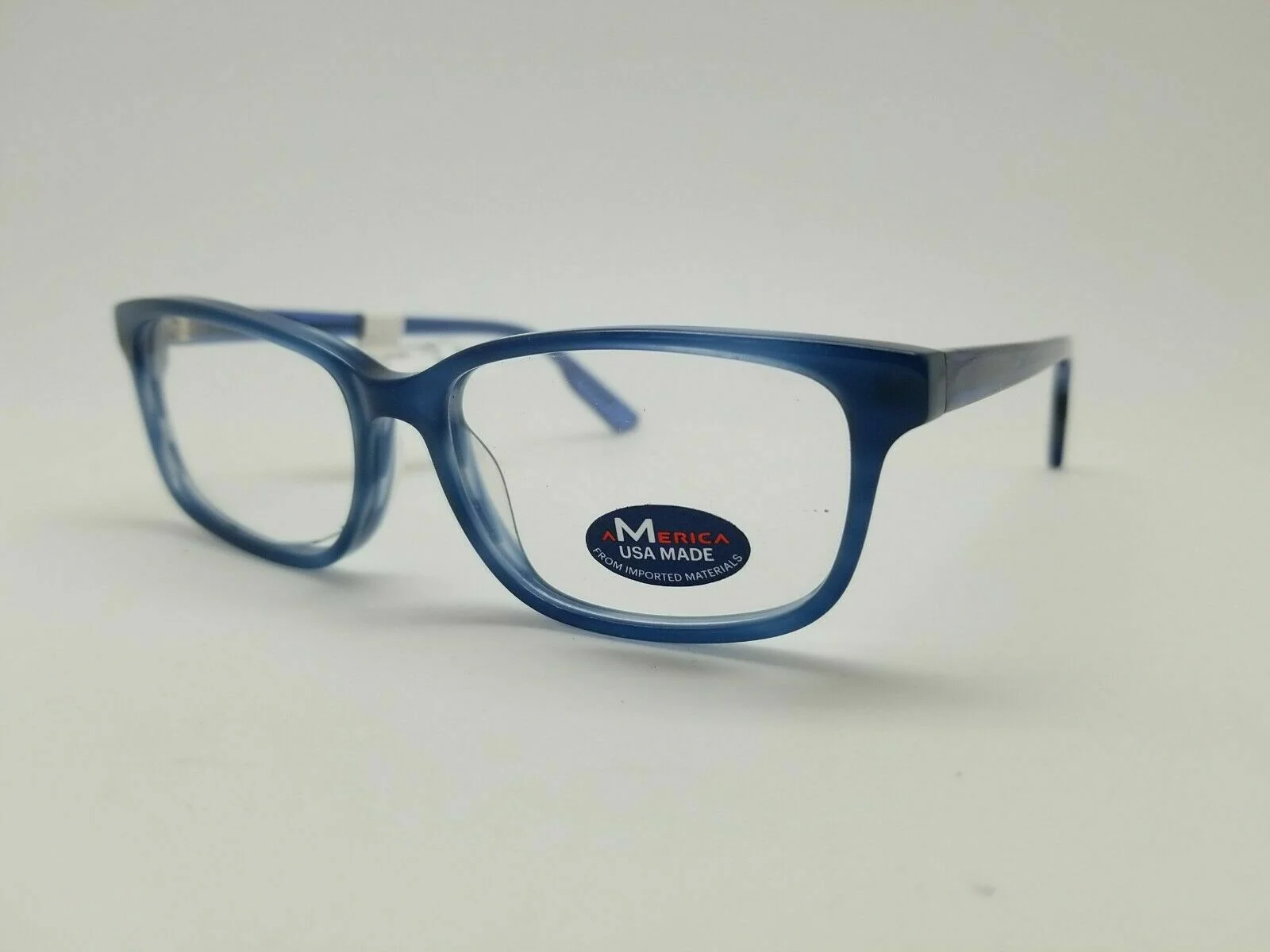 New America USA Made BLUE Eyeglass Frames 49-14-135 2