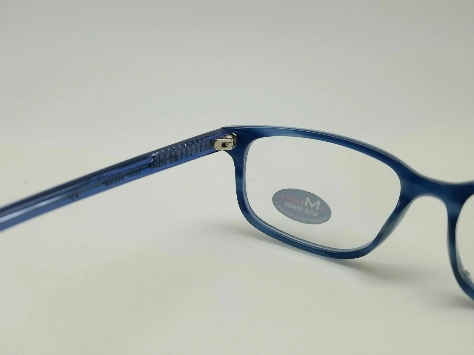 New America USA Made BLUE Eyeglass Frames 49-14-135 3