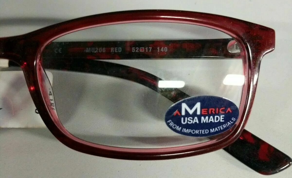 NEW AMERICA USA Made EYEGLASS FRAME RED 52-17-140 3