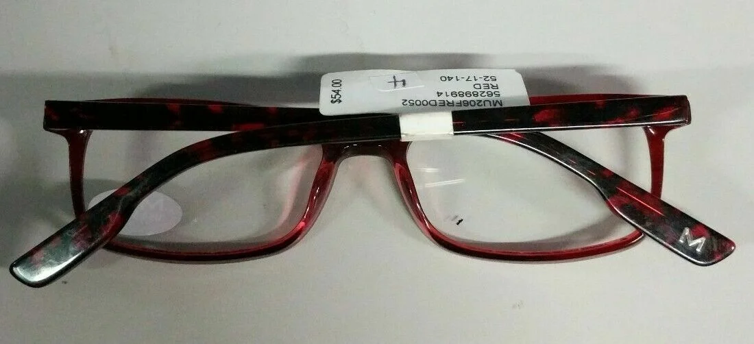 NEW AMERICA USA Made EYEGLASS FRAME RED 52-17-140 4