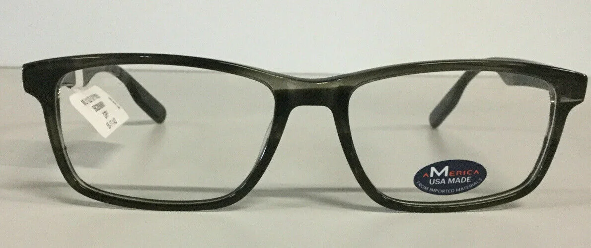 NEW AMERICA USA MADE GRY Eyeglass Frames 55-17-143 2