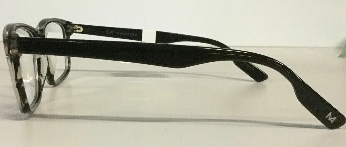NEW AMERICA USA MADE GRY Eyeglass Frames 55-17-143 3